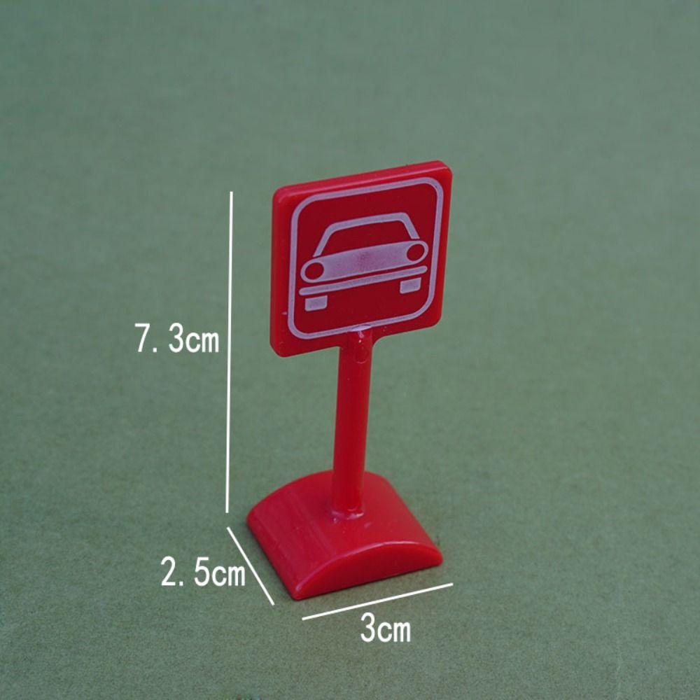 Road Block Dollhouse Speed Limit Sign Model Toy Mini Traffic Road Signs  City Street