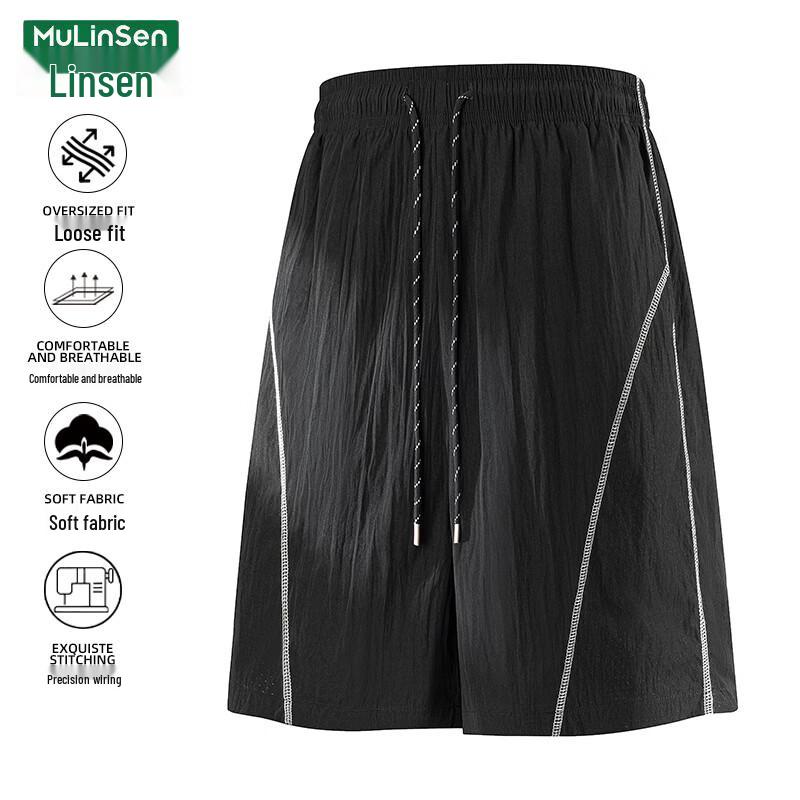MULINSEN Men s Quick Dry Athletic Shorts 3XL чёрный