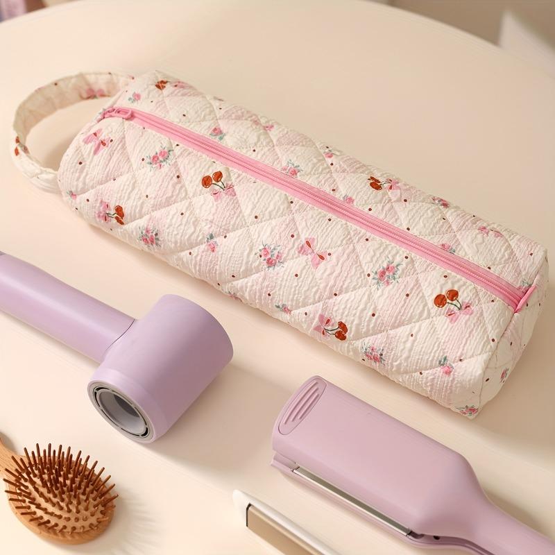 Aufbewahrungstasche für Haarpflegegeräte mit Reißverschluss und Schleifendesign. Staubdicht für Haartrockner und Styling-Werkzeuge, ideal für Reisen und den täglichen Gebrauch.