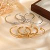 Braceletjonc Délicat Nœud pour Femmes, Bracelets en Acier Inoxydable Couleur Or, Bracelet Tendance Cadeau pour Elle
