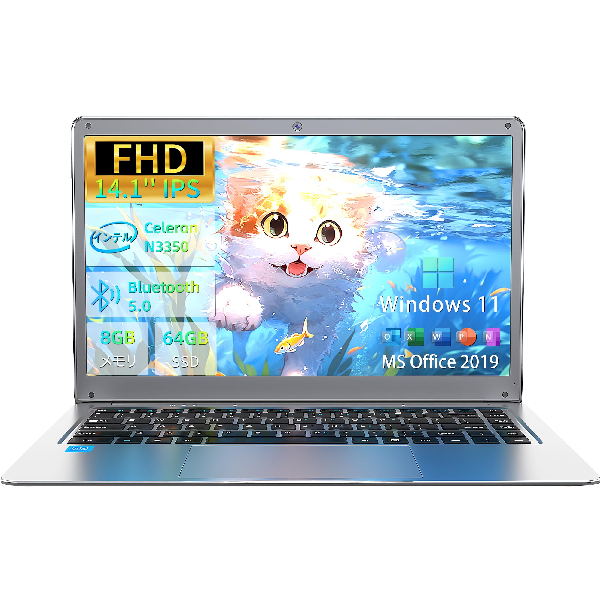 

Dobios Laptop with Windows Celeron N3350 Webcam USB Mini Lightweight PC Laptop for and with Camera and Zoom Support 64GB Office, 11, 14-inch LCD,