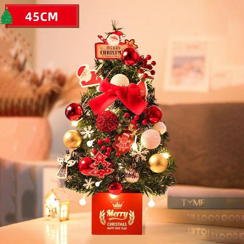 

Mini Pink Imitation Christmas Tree Ornaments Desktop Christmas Decorations Small SantaClaus,45cm/17.72in