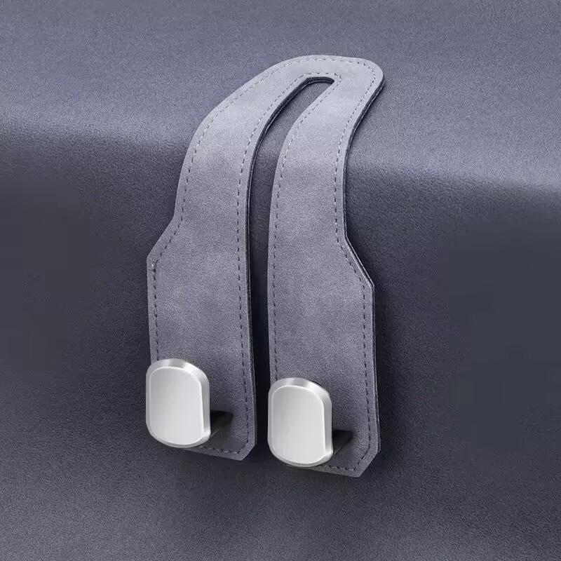 Car Purse Hook For Headrest - Premium Leather & Abs -Duty Hooks, Easy Install Car Seat Back Storage Hook