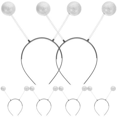 BESTOYARD Antennae Alien Headbands for Adults and with Hair Hair Hoops for Hair Hair Perfect for Stage and Set of Silver Headbands, Children, Pom-Pom