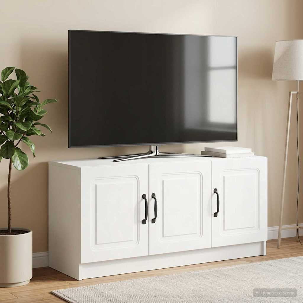 White TV Cabinet 99 x 34.5 x 47 cm Particleboard