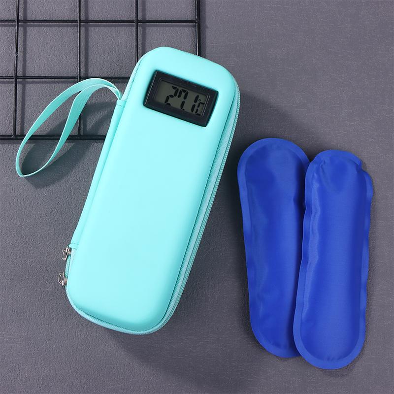 Reusable Insulin Travel Case With Thermometer Display Medicine Organizer Bag Waterproof Insulin Cooling Bag For Diabetics