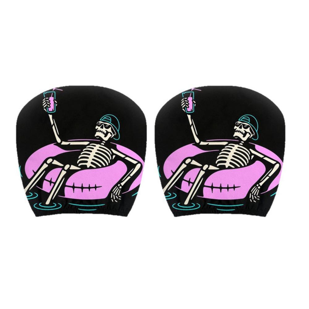 2 Pcs Ghost Headrest Covers Halloween Accessories Car Seat Headcover Car Headrest Covers Halloween