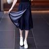 Women's High Waist Tencel Wide Leg Culottes – Slimming, Versatile, and Drapey Eight-Point Flared Summer Pants Skirt.