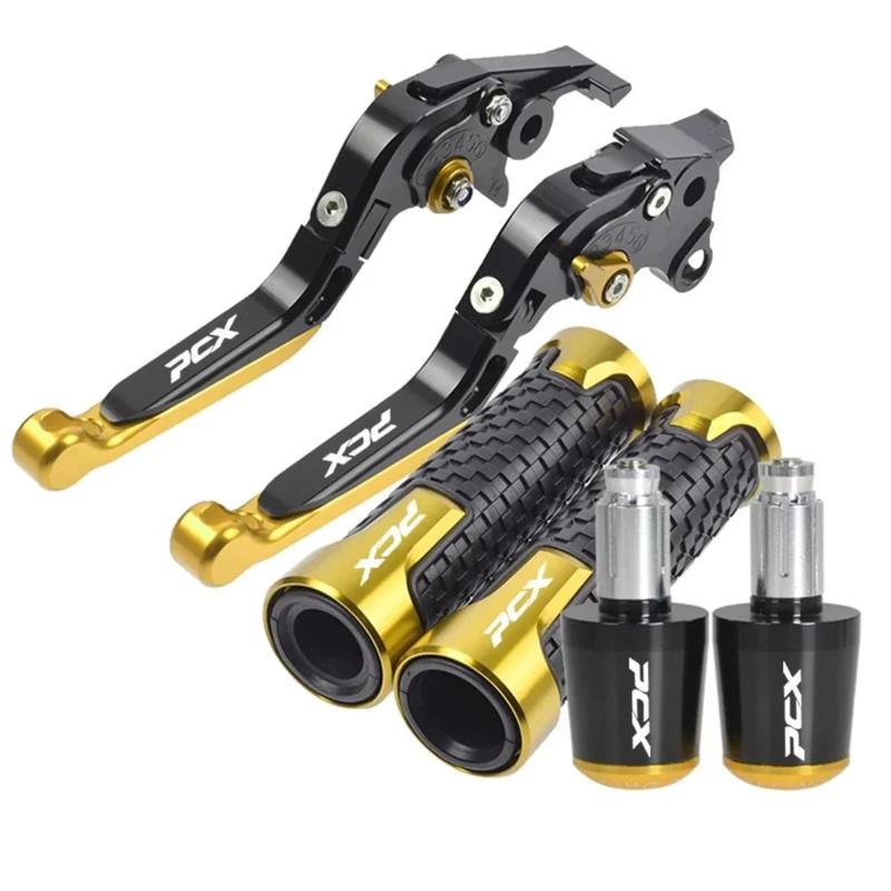 For Honda PCX 125 PCX125 PCX150 Motorcycle Adjustable Folding Brake Clutch Levers Handgrip Handlebar Grips Ends Accessories