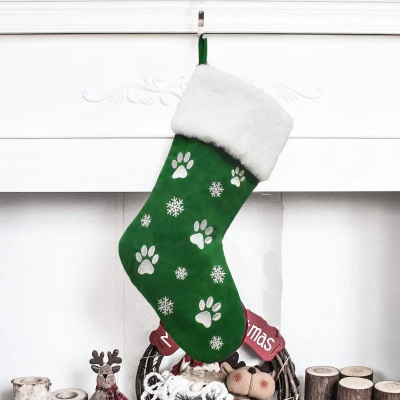 Personalised Embroidery Christmas Stocking - Works As Santa Sack & Christmas Eve Bag Ideal Christmas Gift & Holiday Decoration
