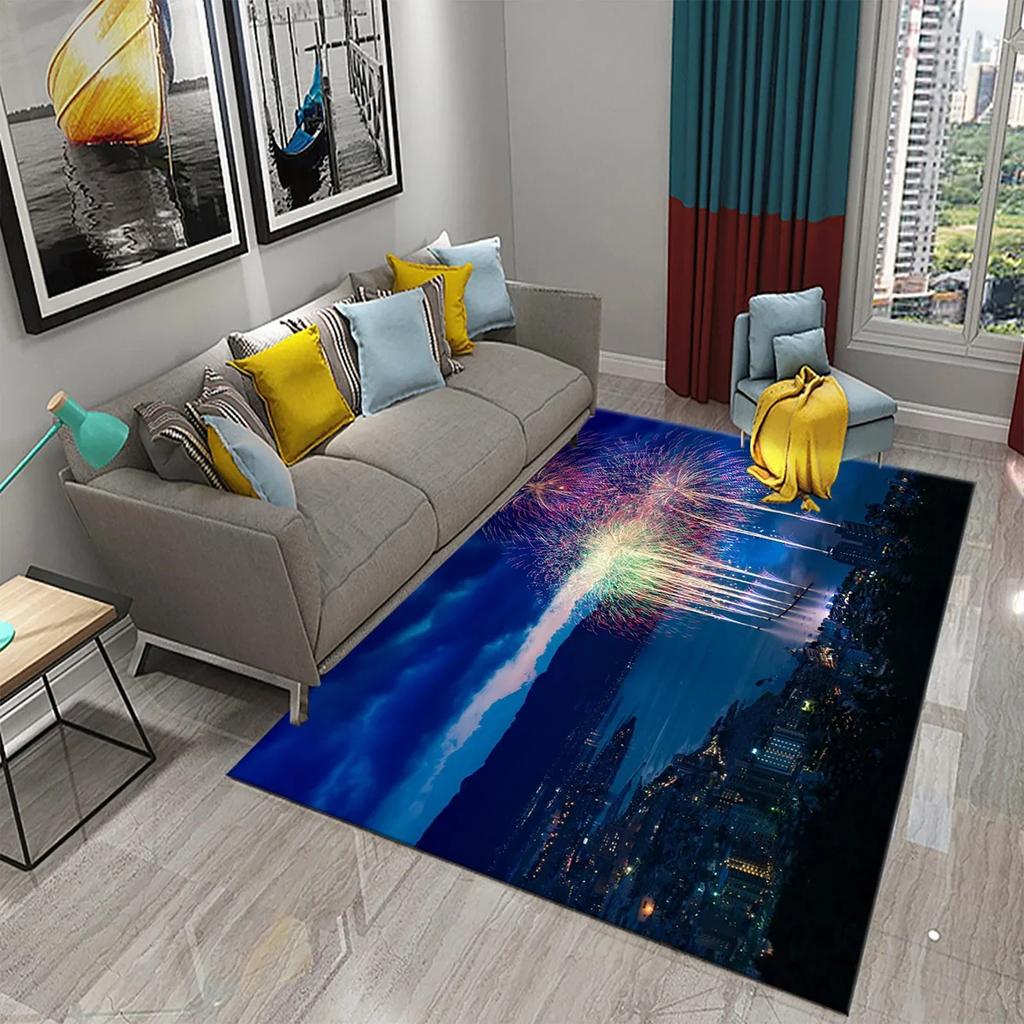 3D Beautiful Art Floor Mat - Creative Holiday Design Area Rug - Indoor Home Decor Living Room Bedroom Kitchen Rug