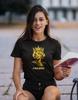 Black Queen Portrait T-and Kids Tshirt | Retro Crowned Woman, Gold Graphic