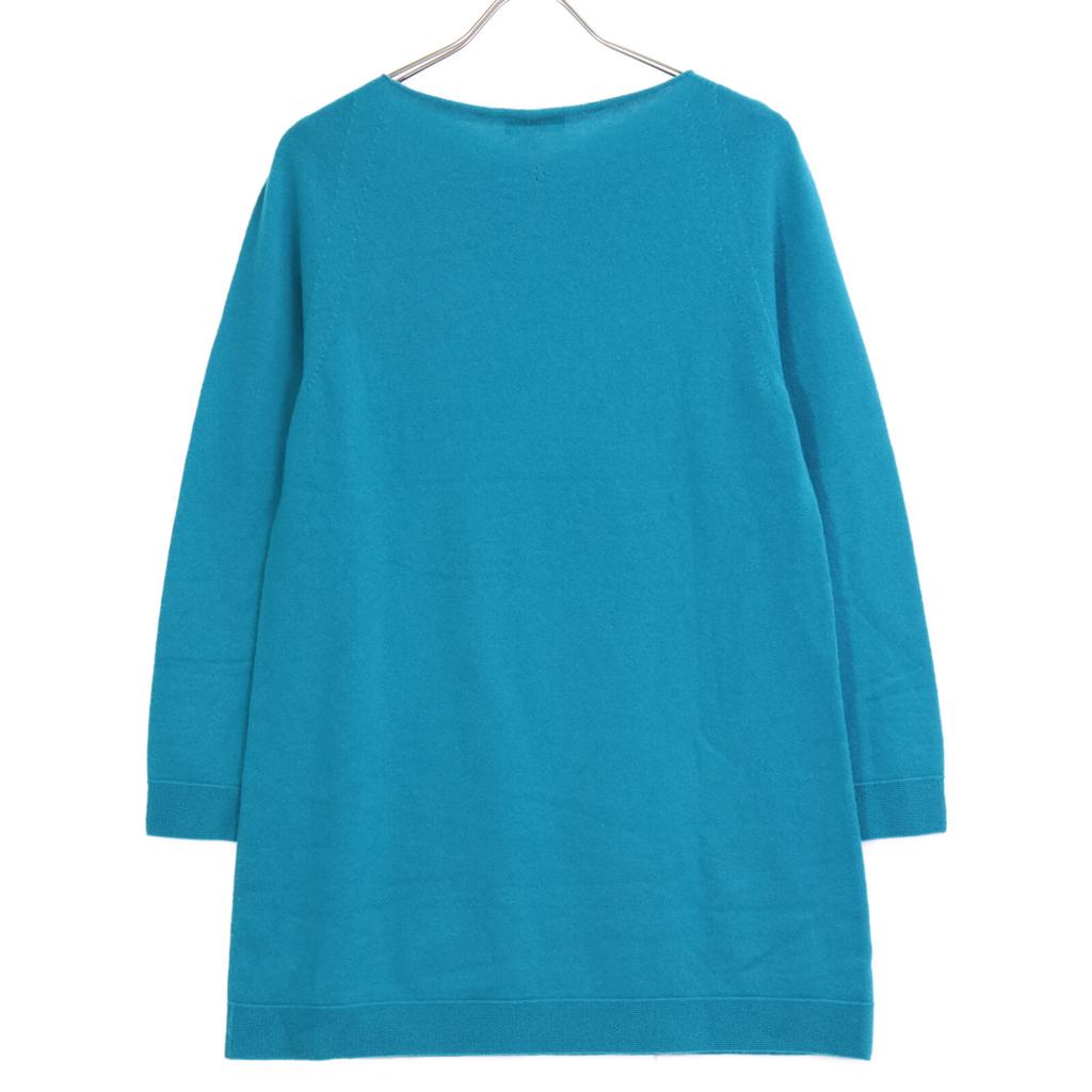 TOYOBOSHI TAMATA 09IT-EF0002 Blue Green Cashmere 100% Knit Sweater tops 2 Blue-GreenUsed