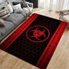 Biohazard Red Hexagonal Pattern Rug Non-slip rug suitable for living room and bedroom sofas