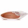  Fashion Wedding High Heels Shoes Bride White Shoes Woman Female Ankle Strap Pumps Women Dance Rhinestone Lace Party Shoe