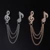 Gifts Zinc Zinc Alloy Clothes Accessories Sweater Coat Collar Pin Korean Style Badge Musical Note Brooch