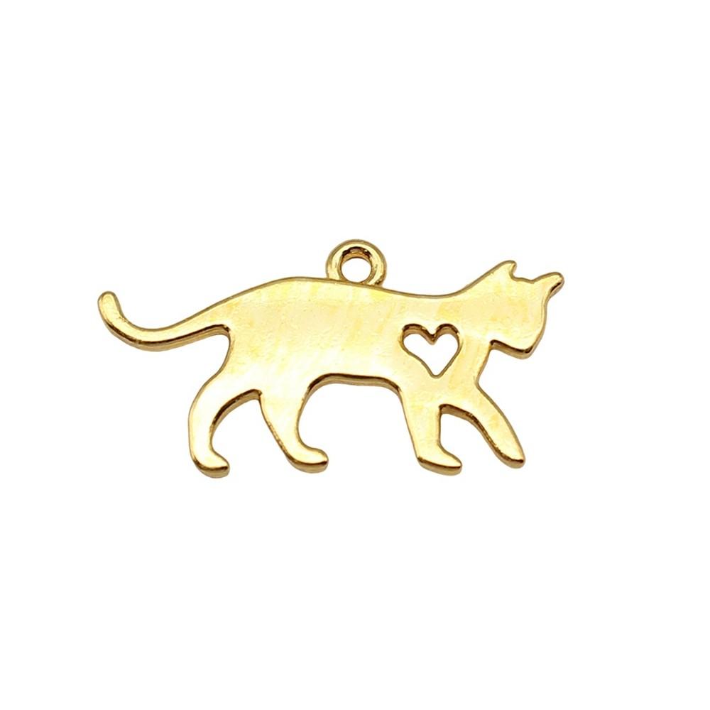 Charms Cat Pendants Heart Alloy Crafts For DIY Jewelry Making Accessories