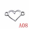 Hollow Peach Heart Connection Charms For smykker Making Accessori Decor Diy