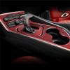 Carbon Fiber Car Gear Shift Panel Trim Cover Decoration Sticker For Dodge Challenger 2015-2020 Interior Accessories