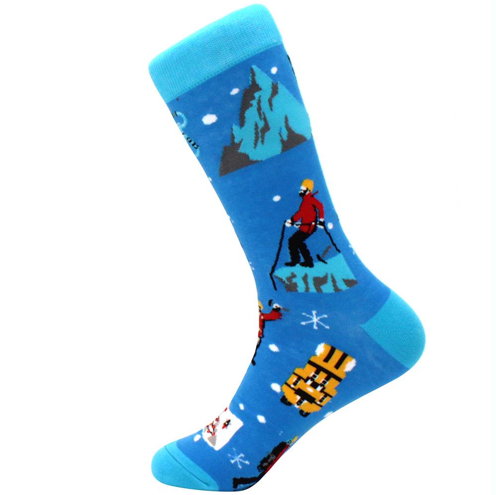 Calcetines de invierno coloridos para hombre algodón peinado suave de llevar cálidos Divertidos Felices hombre mujer calcetines largos Calcetines de hombre vestido de negocios