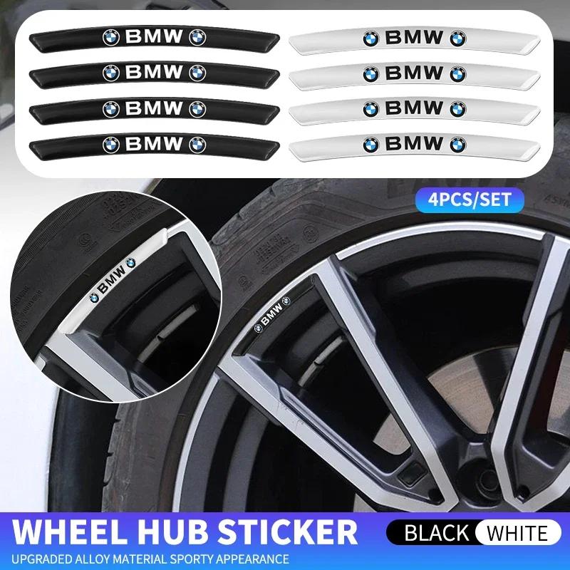 2025 For BMW Carbon Fiber Vinyl Car Tire Wheel Hub Rims Decals Sticker Car Accessories For BMW E36 E46 E90 F10 F30 F20 E87 E92 G