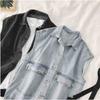 Denim Vest Coat Women's Spring and Autumn Loose Korean Style Waistcoat Outer Wear Vest Top Sleeveless Coat Casual Jacket