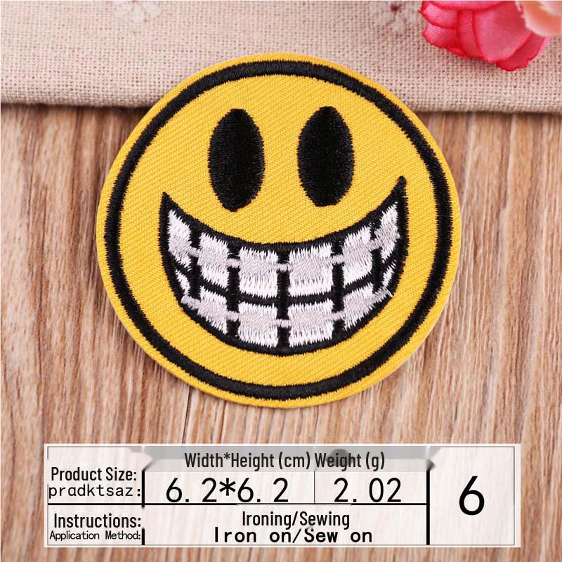 

Вышитая нашивка Yixiu Horror Emoji — украшение для одежды своими руками