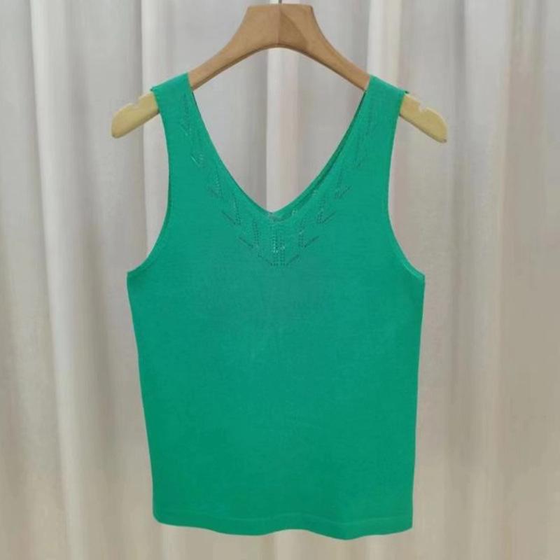 

Летний новый модный женский топ-халтер в стиле вестерн, однотонный тонкий трикотажный жилет, нижняя часть топа One size