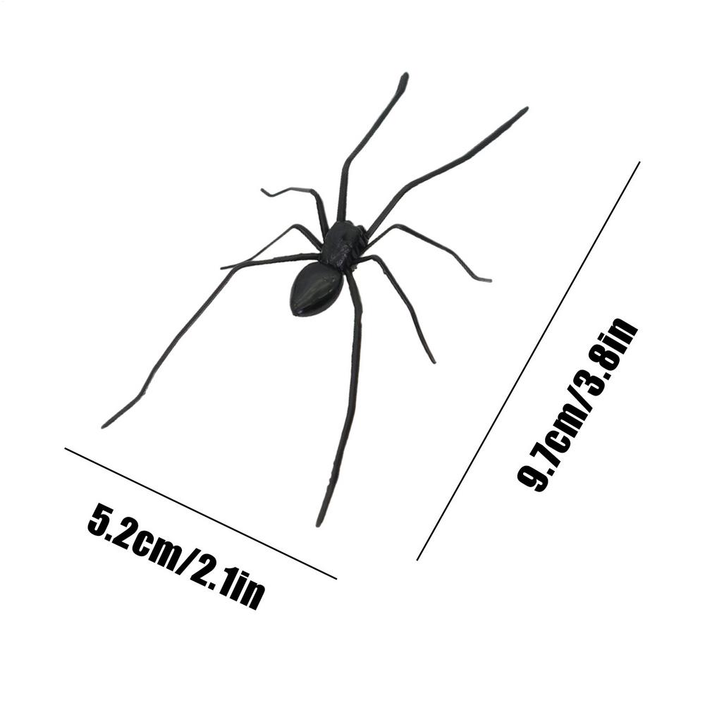 Реалистичный Паук 3D Паук Магнитное Украшение Гибкие Ноги Маленькая Хэллоуинская Шутка Жуткое Ползучее Украшение для Дома чёрный