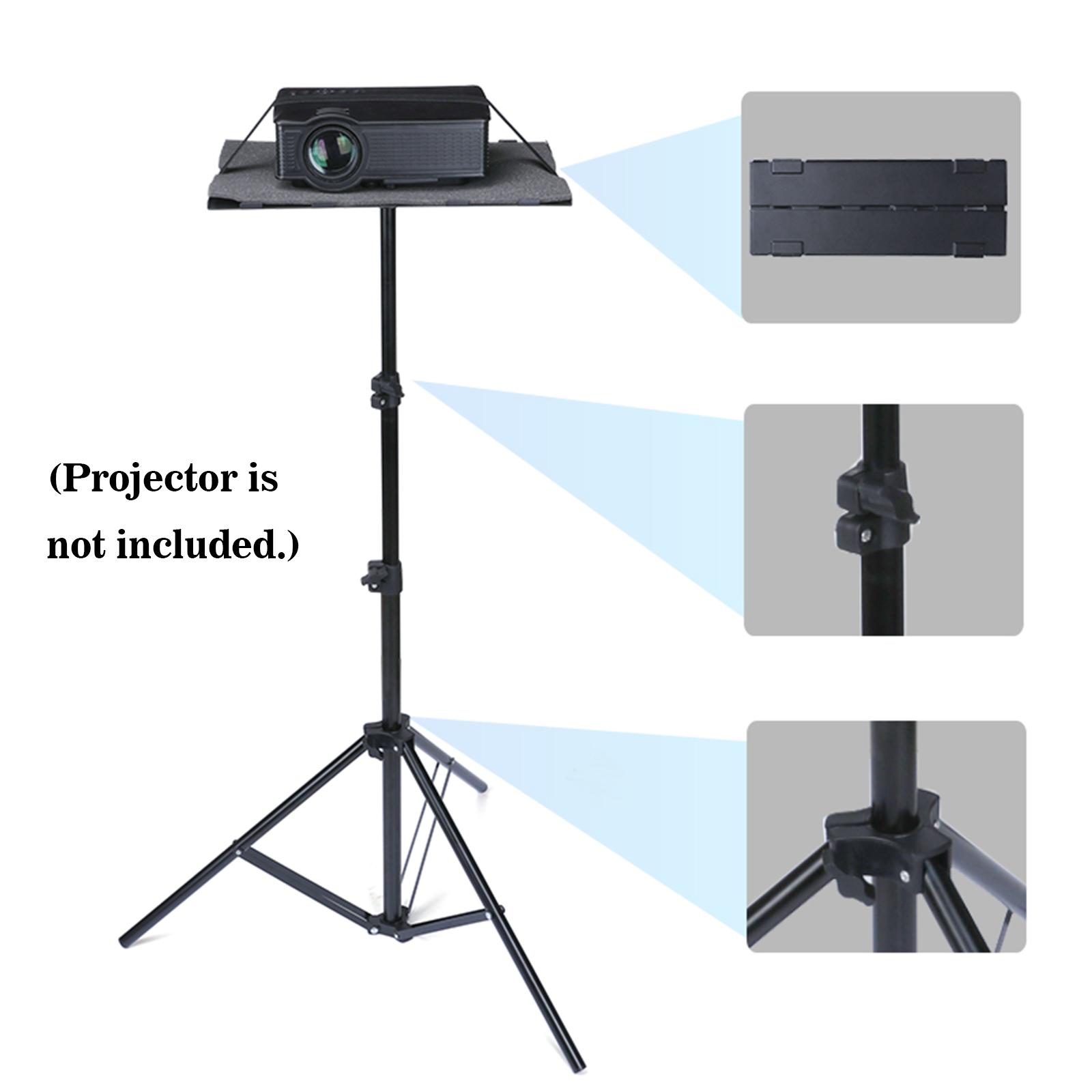 T160 Projector Tripod Stand Foldable Laptop Tripod Projector Bracket with Tripod Tray Multifunctional DJ Racks Projector Stand with   Height