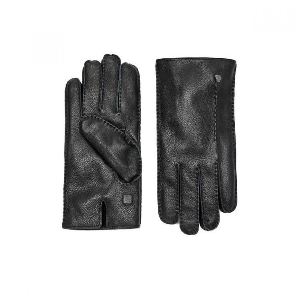 Daks Men S Black Goat Leather Stitch gloveS Dcgv8f170bk