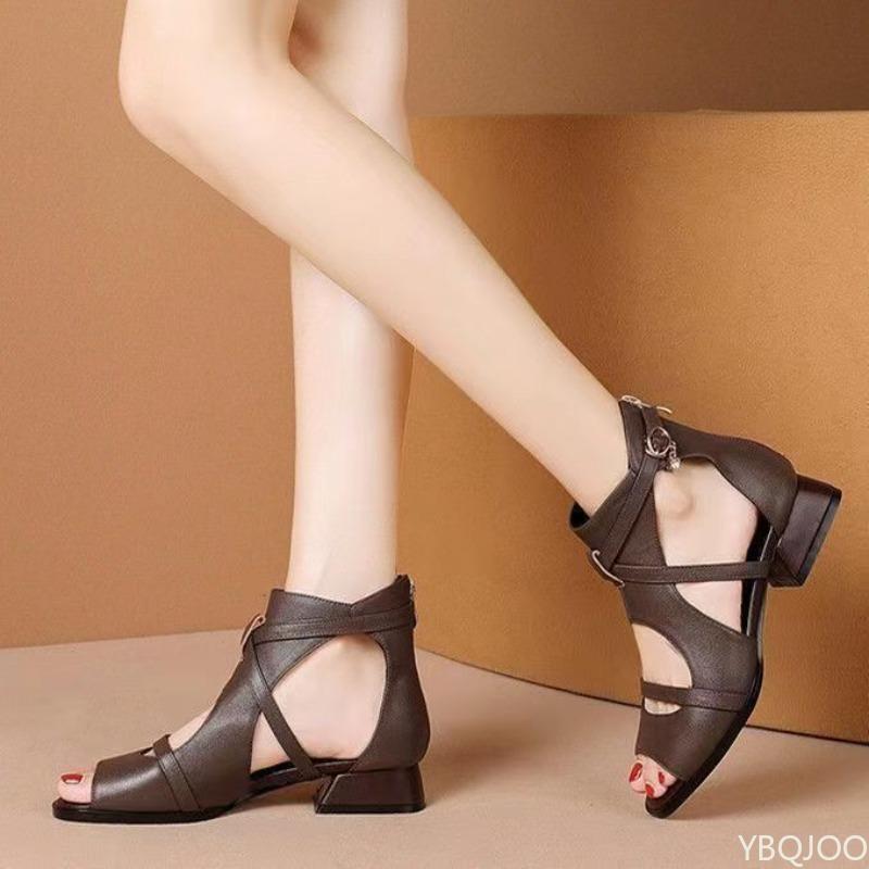 New Summer Fashionable versatile Shoes Women Casual comfortabl Beach Sandals Elegant minimalist Peep Toe women high heels