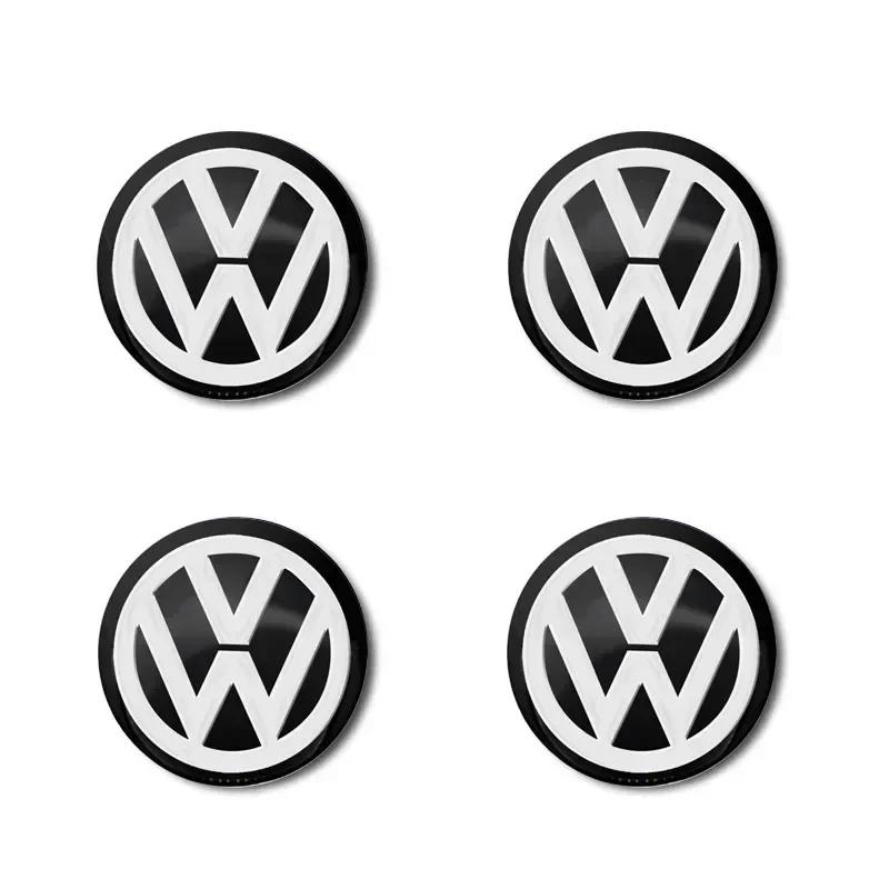 Nové 4 ks 56mm Samolepky na středové krytky kol auta Znaky na auto Dekal pro Volkswagen GTI R-Line R Polo T5 Golf Passat Scir