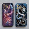 Dragon Totem Phone Case For iPhone 16 13 12 11 15 14 Pro Max 14Plus XS X XR 13 Mini 7 8 Plus SE2 Vintage Dragon Shockproof Cover