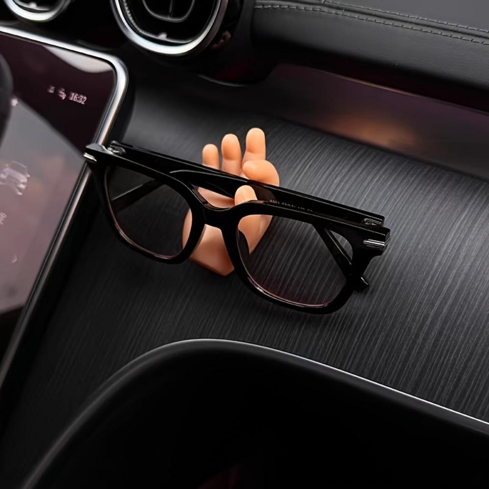 Cute hook for car dashboard, car glasses holder, charging cable organiser, cute silicone car decoration, hand-shaped cable winder