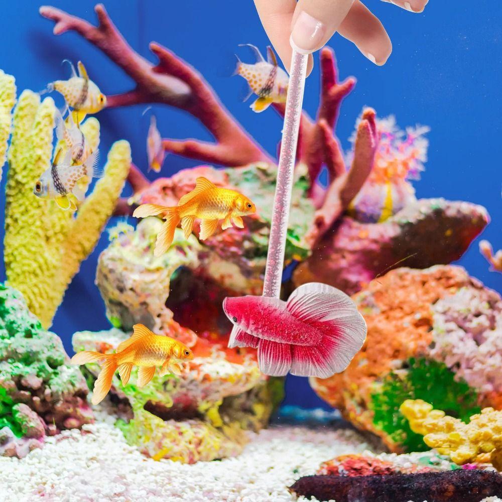 

Смоляная палочка для дрессировки Betta, декоративная палочка для дрессировки рыбок, палочка-тизер для Betta, избавляющая от скуки красный
