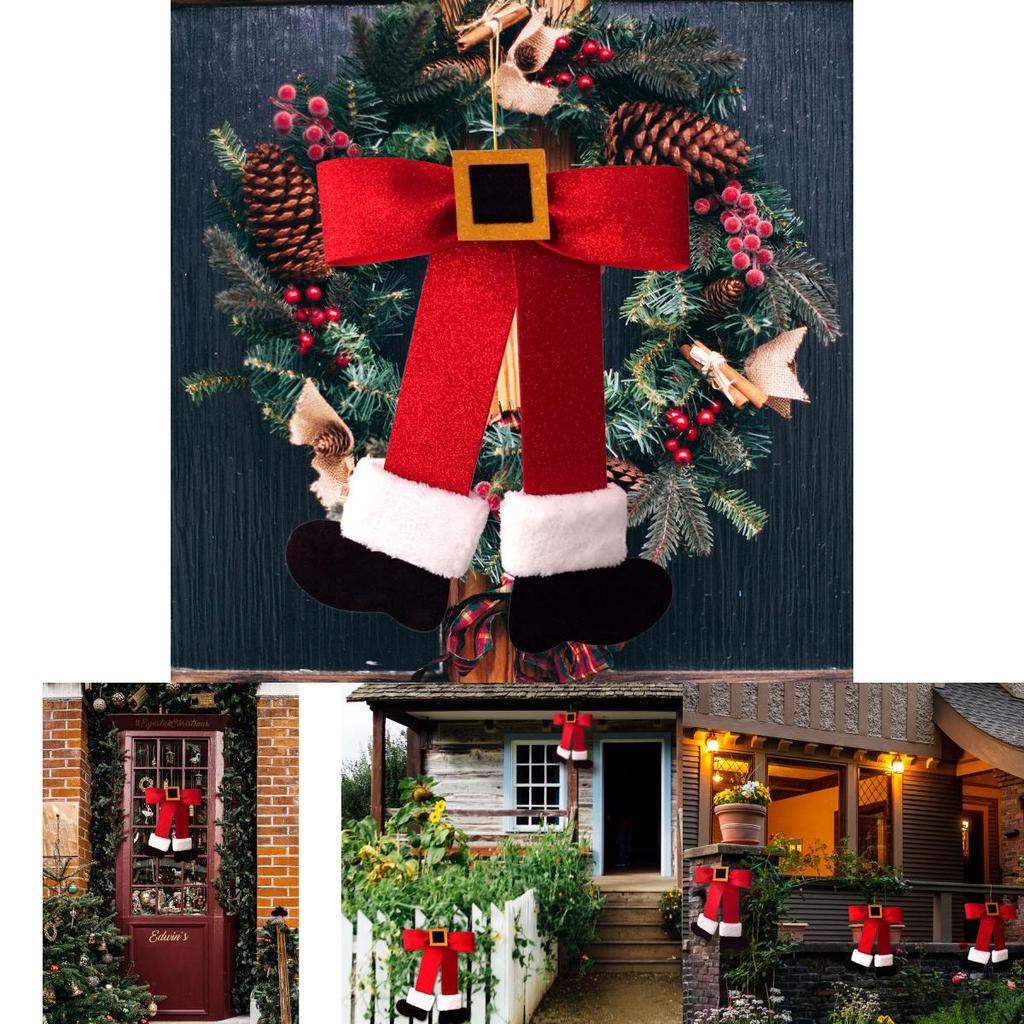 Festlig jultomte rosett dekorativ väggklistermärke för modernt hem vardagsrum sovrum