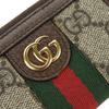 Gebrauchter GUCCI Schlüsselanhänger Off-Leder 523157 Sherry-Linie GG Supreme Canvas/Leder Beige Braunes Band