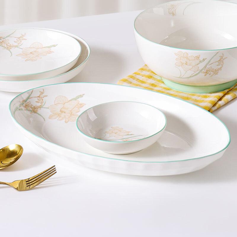 12-inch Rectangular Underglaze Ceramic Fish Plate