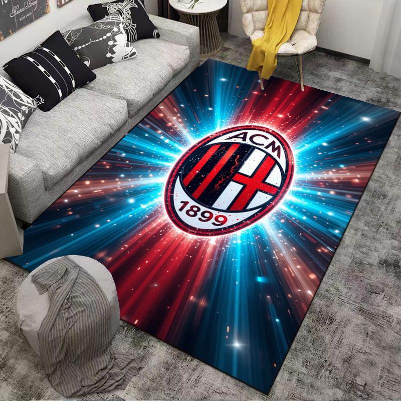 Tappetino Design Logo AC Milan, adatto come tappetino antiscivolo per il soggiorno o il divano della camera da letto