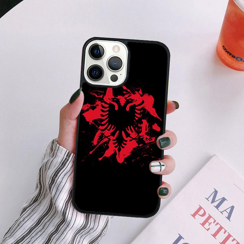 Albania Albanians Flag Art Phone Case For iPhone 17 Air 14 13 12 16Pro Max 15 Plus Max Cover Shell Coque