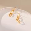 Geometric Minimalist Chain 18k Gold Plated Fashion Earrings For Women