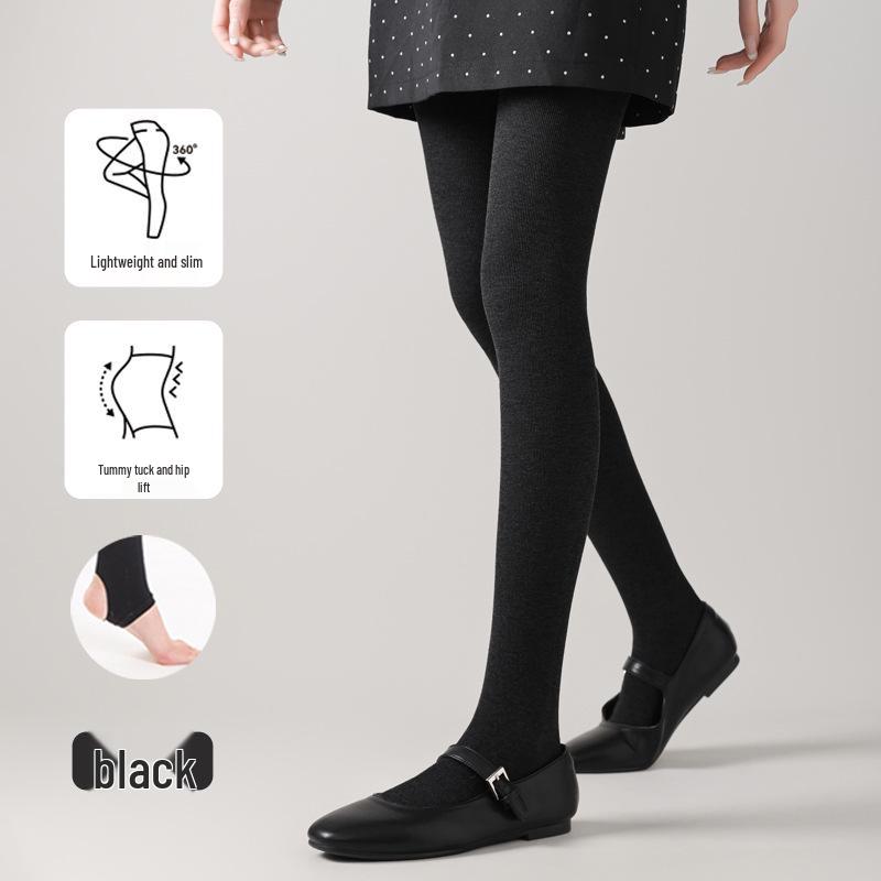 Women's 2025 Striped Leggings: Thick, Warm, Slimming One-Piece Pantyhose for Autumn/Winter.