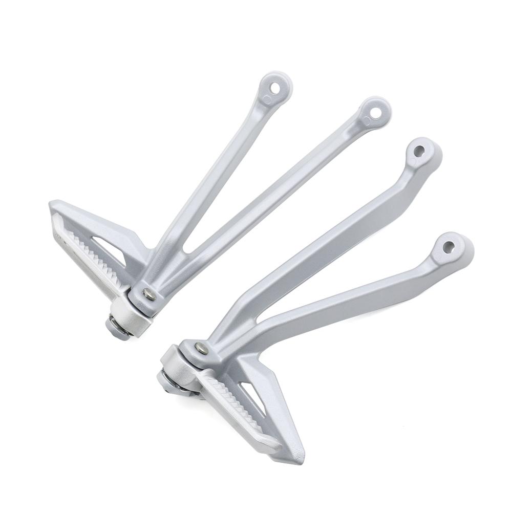

Motorcycle Rear Passenger Footpegs Kit For Street Triple 765RS 765R 765 RS 765 R Moto2 2020-2025 Foot Rest Bracket Full Set 2024 серебряный