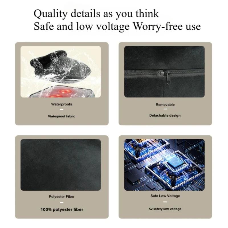 Home electric backrest massage pad, heated boots, foot massager, acupressure kneading massage, hot compress foot therapy machine