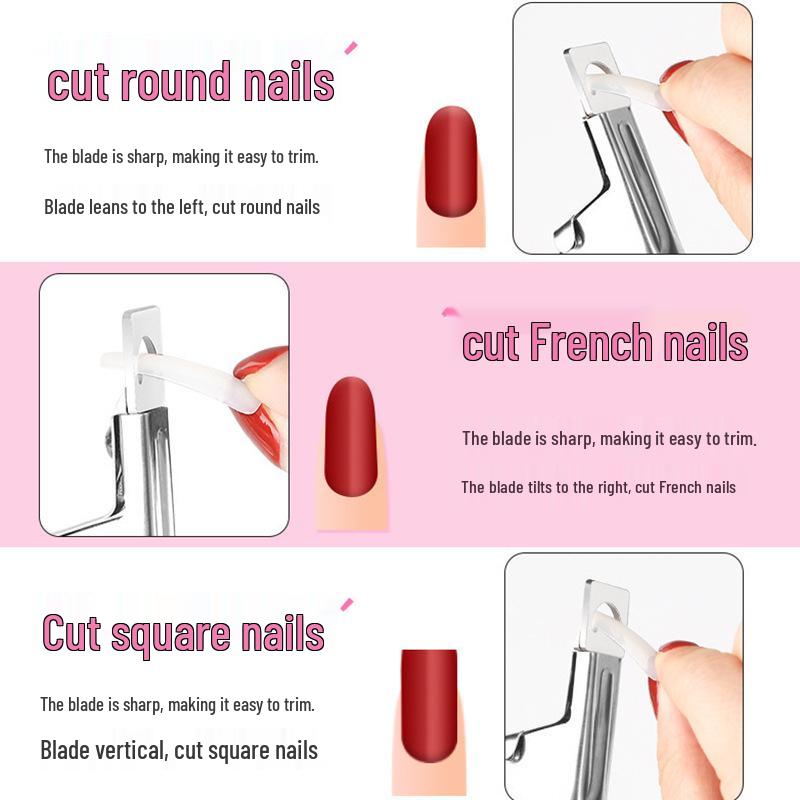 U-Shaped Stainless Steel Nail Clipper for Manicure and Gel Extension