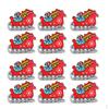 50 Pieces Wood Christmas Sled Sleigh Decorative Buttons Embellishments for Kids Craft