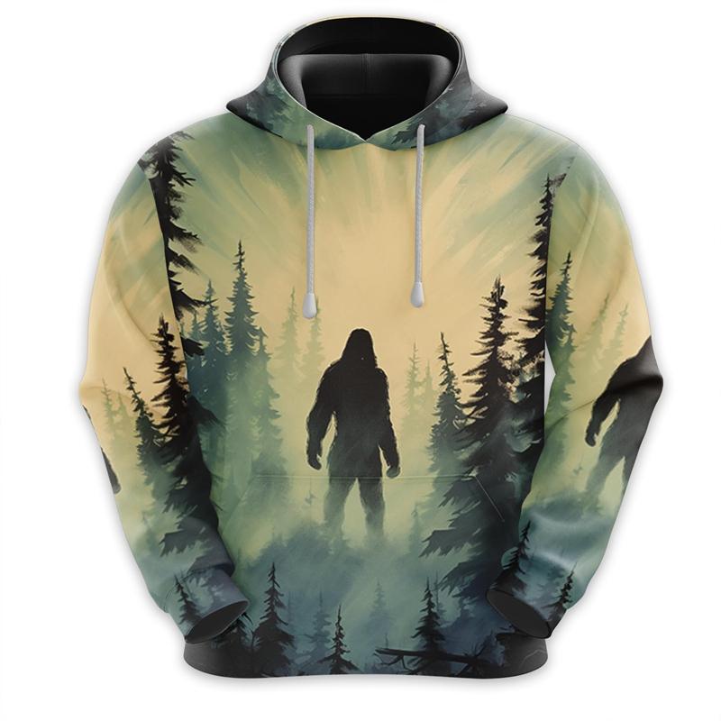 Bigfoot Love Graphic Sweatshirts Harajuku Fashion Sasquatch Hoodies For Men Clothes Big Foot Women Tracksuit Y2k Boy Pullovers