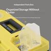 1Pc Plastic Tool Box 12/14 Inches Transparent Compartment Lightweight Small Parts Storage Holder for Hardware Organization