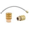 Push Pull Auto Locking Tire Chuck 12.5mm Threaded Brass Air Connector For Automotive Tires Includes 45.8cm Metal Air Hose
